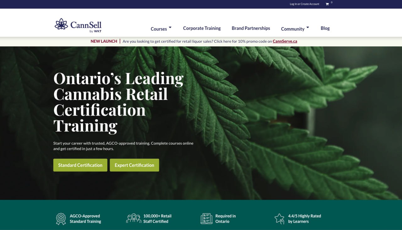 CannSell — AGCO Approved Cannabis Retail Training