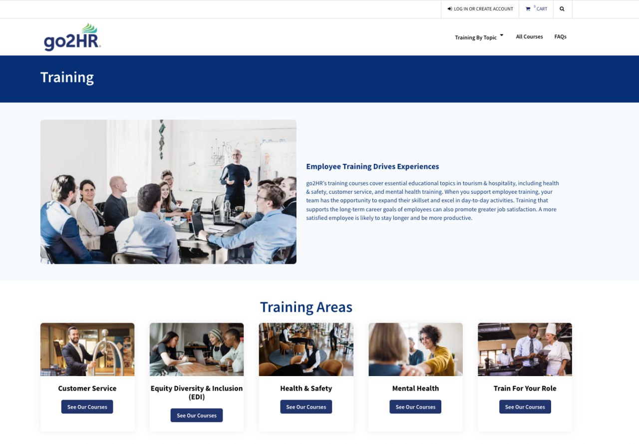 go2HR Training Storefront